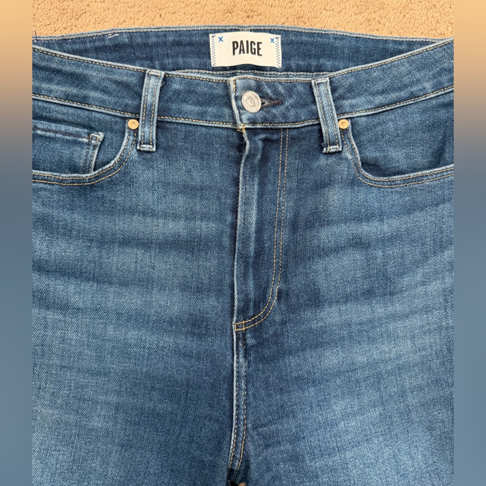 PAIGE Women's Skinny Jeans in Medium Wash Blue - Picture 6 of 6
